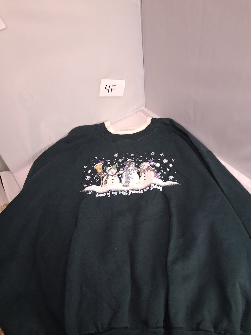 4F Day Breeze Vintage Christmas Snowman Snow Friend Sweatshirt Grannycore